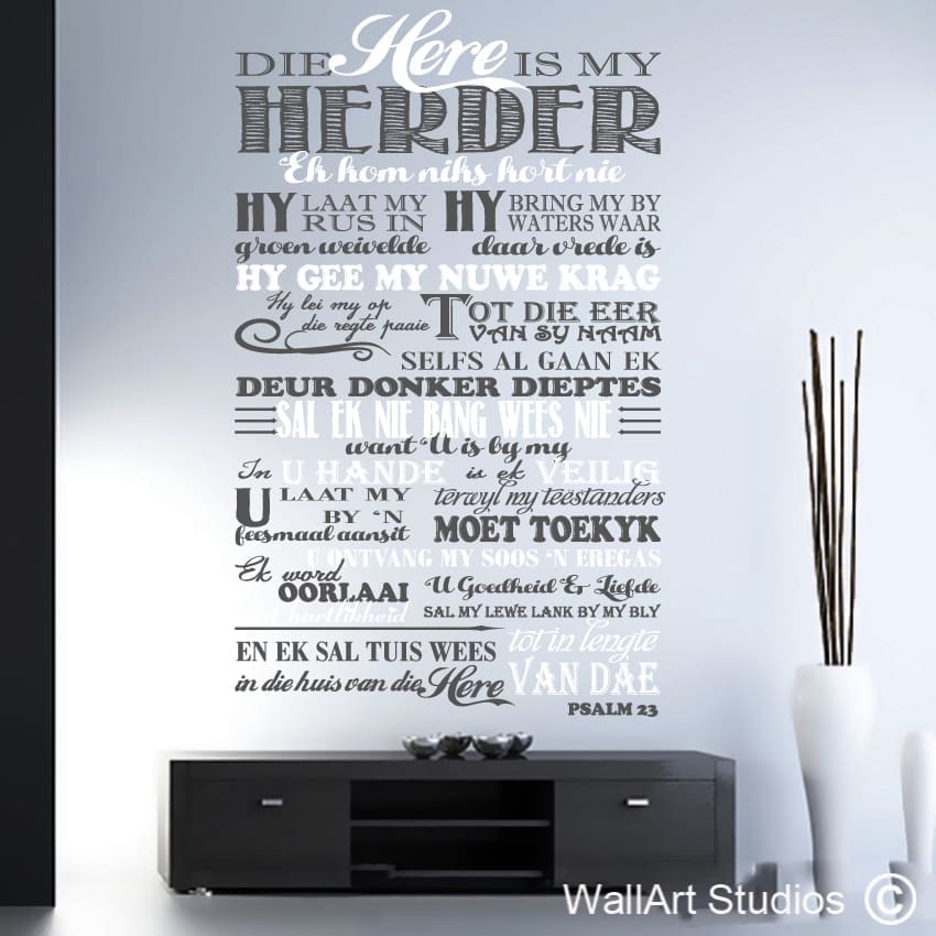Psalm 23 Afrikaans Wall Decal