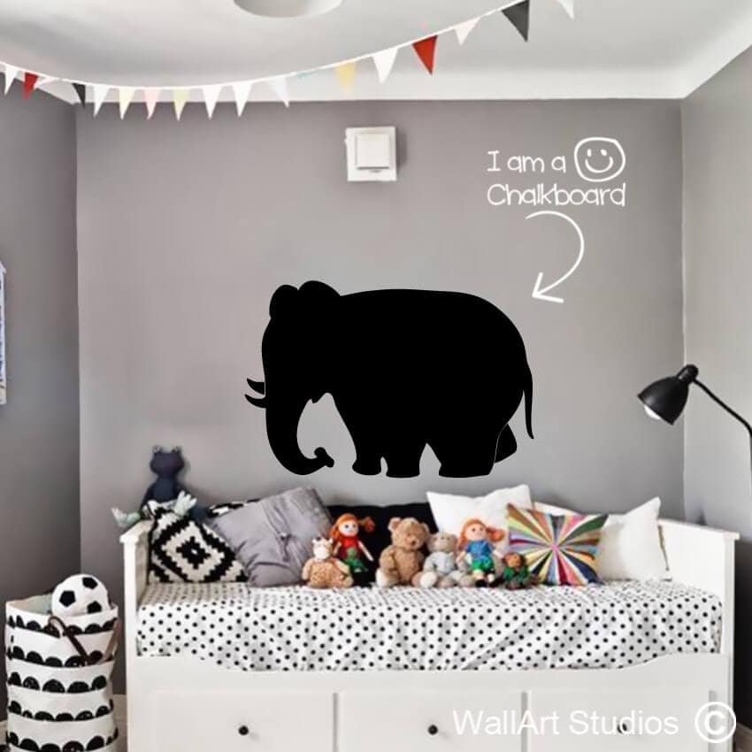 Chalkboard Elephant Wall Decal