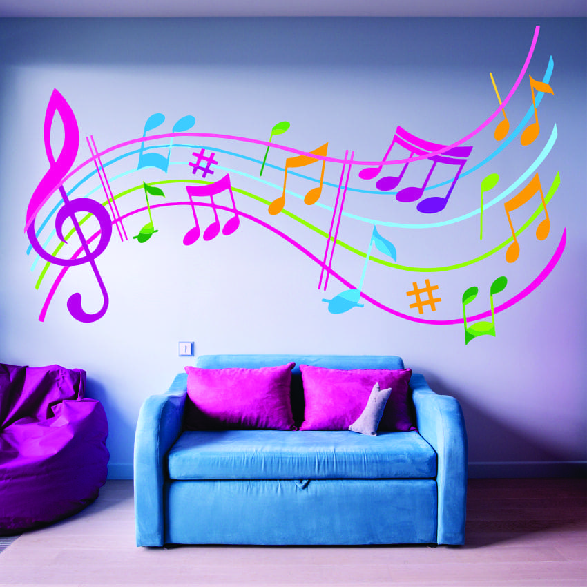 Musical Notes Wall Art Decal