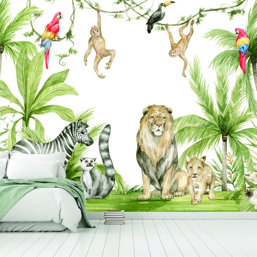 Jungle Lion Wall Mural