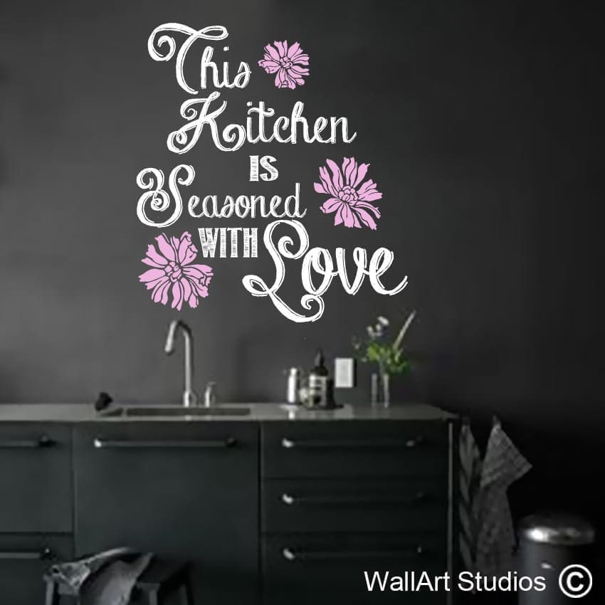 Kitchen Seasoned With Love Wall Decal