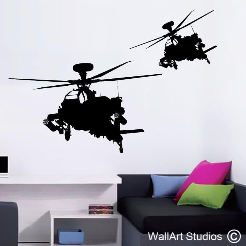 Military Helicopters Wall Sticker