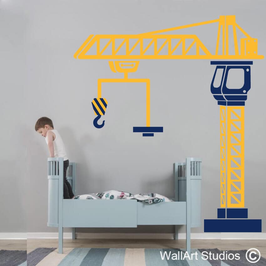 Crane Construction Wall Art Decal