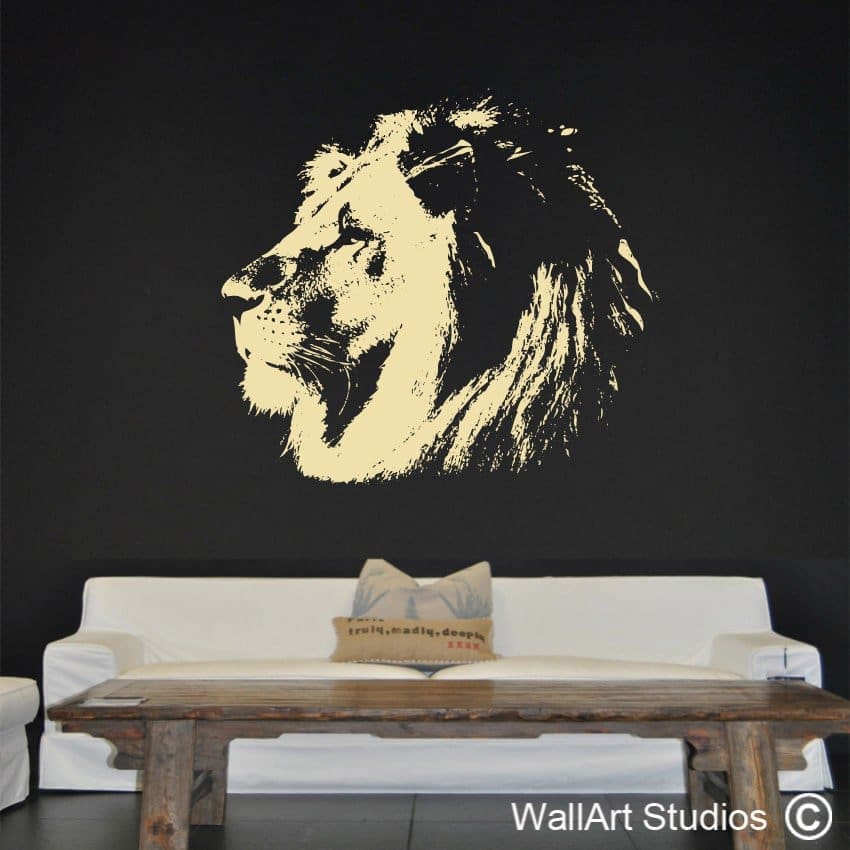 African Lion Wall Art Sticker