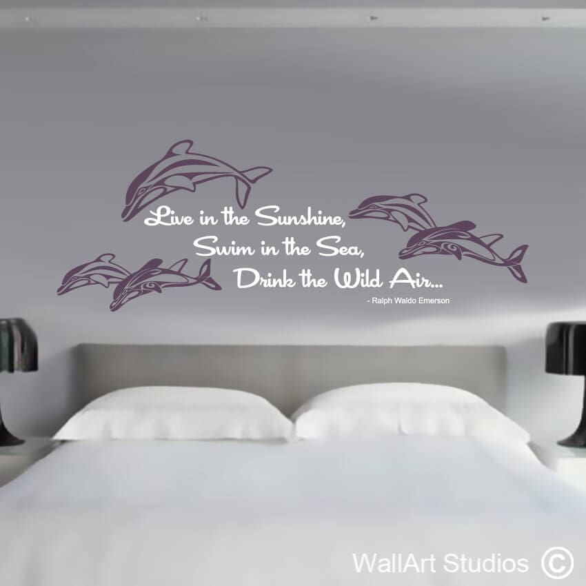Dolphins Emerson Wall Quote