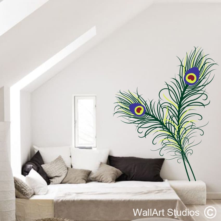 Peacock Feathers Wall Decal