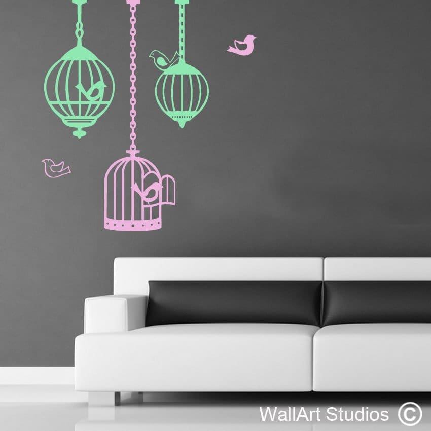 Bird Cages Wall Art Vinyls