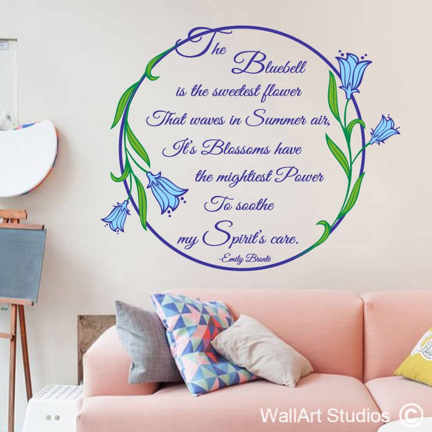 Bluebells Emily Bronte Wall Art Decal
