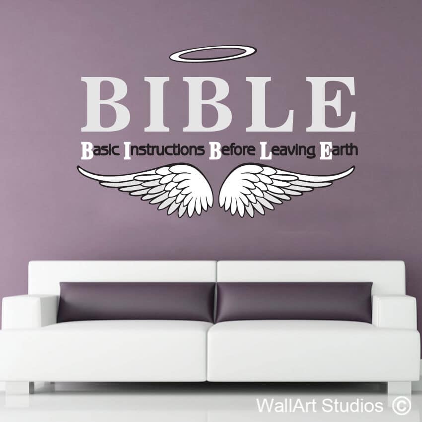 Bible Angel Wings Wall Decal