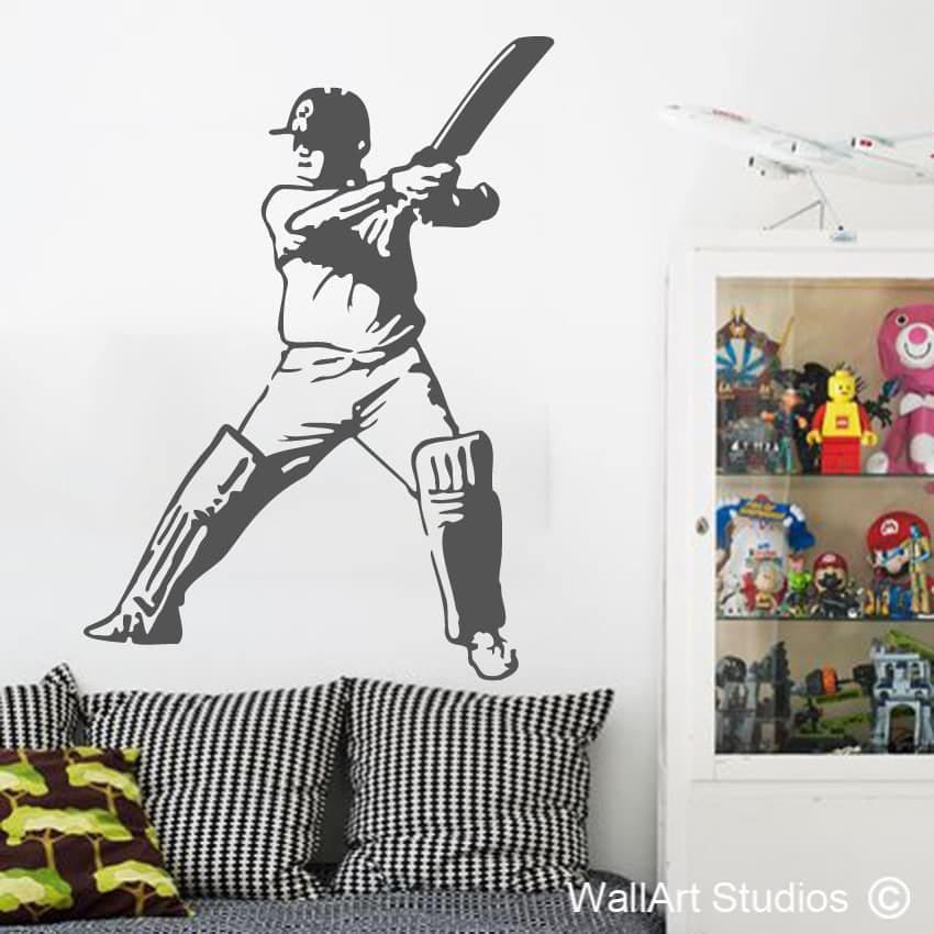 Cricket Batsman Wall Sticker