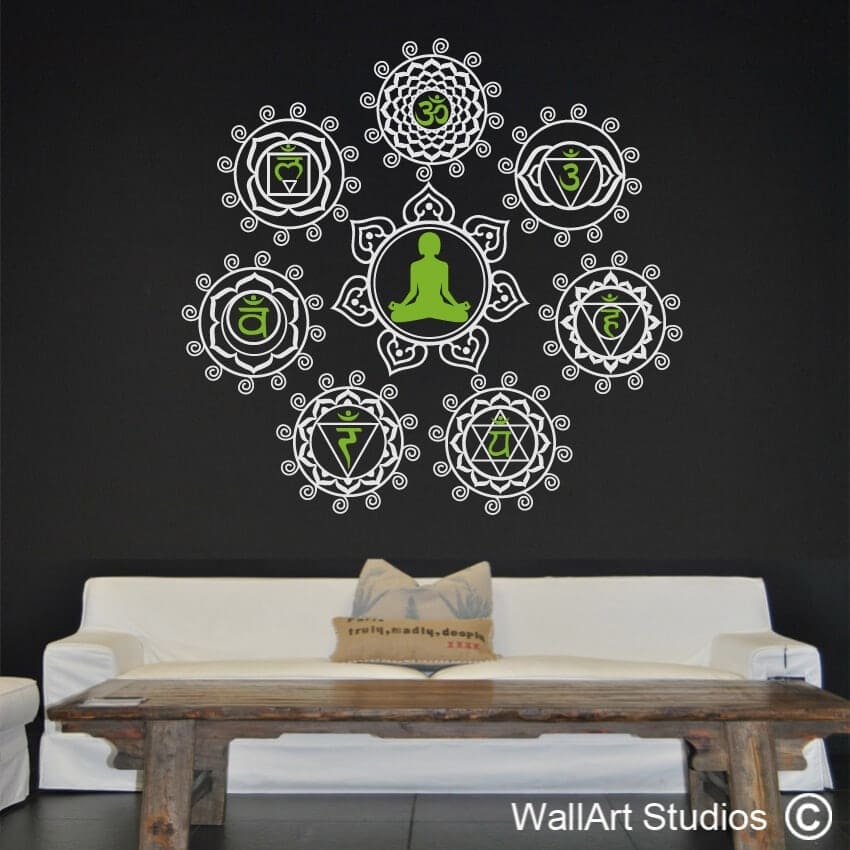 Chakra Meditation Mandala Wall Decal