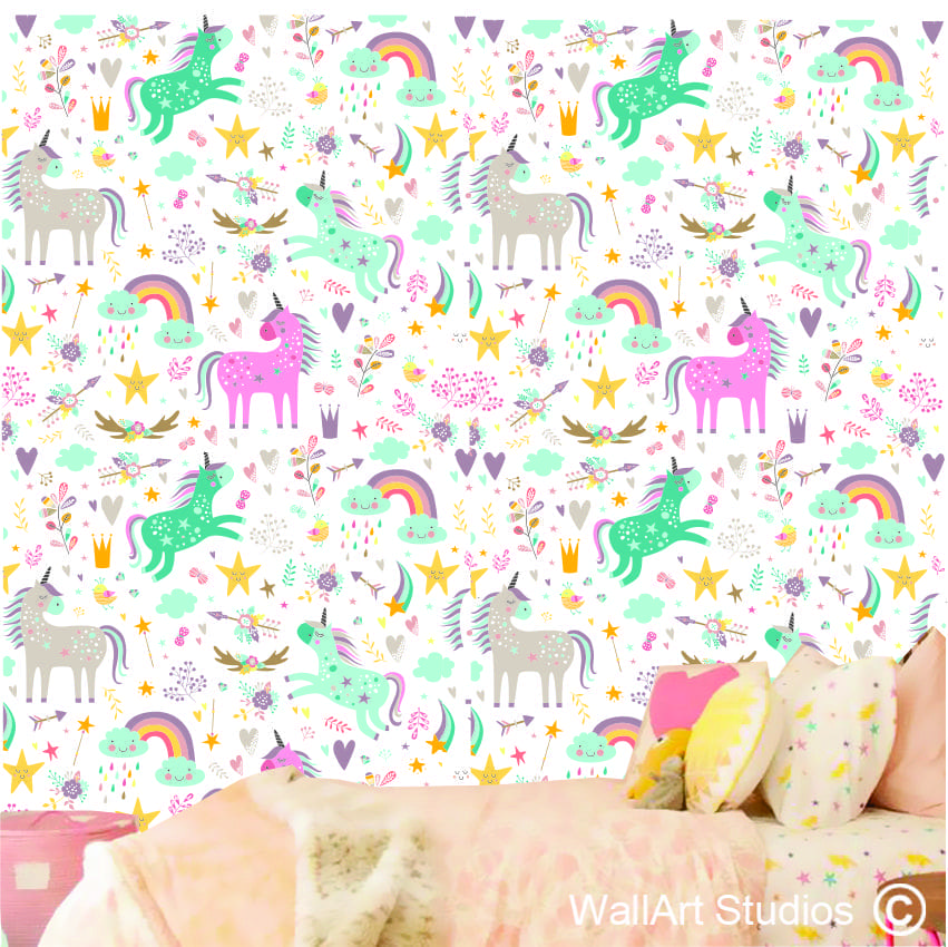 Unicorn & Rainbow Wallpaper